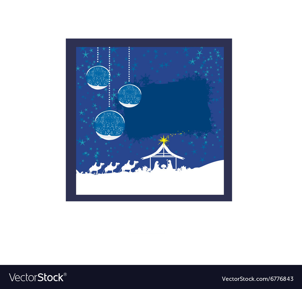 Abstract christmas card - birth of jesus