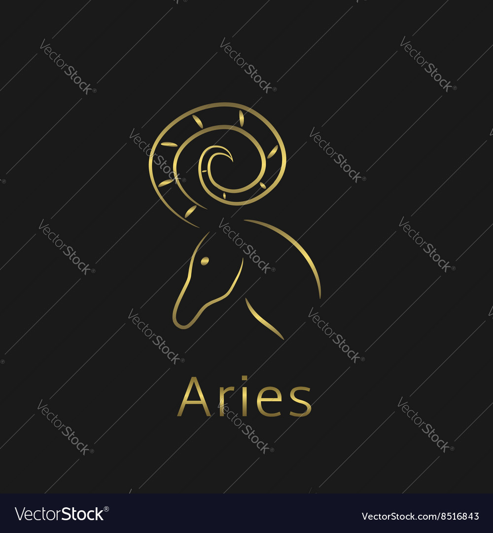 Aries zodiac sign Royalty Free Vector Image - VectorStock