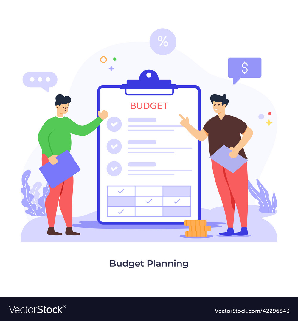 Budget planning Royalty Free Vector Image - VectorStock