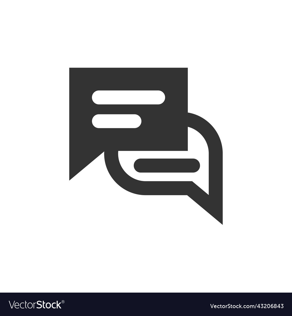 Chat speech bubble and dialog balloon filled style