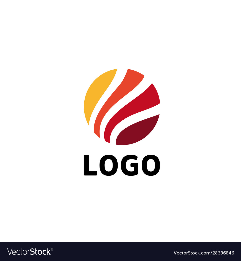 Circular multicolored logo template