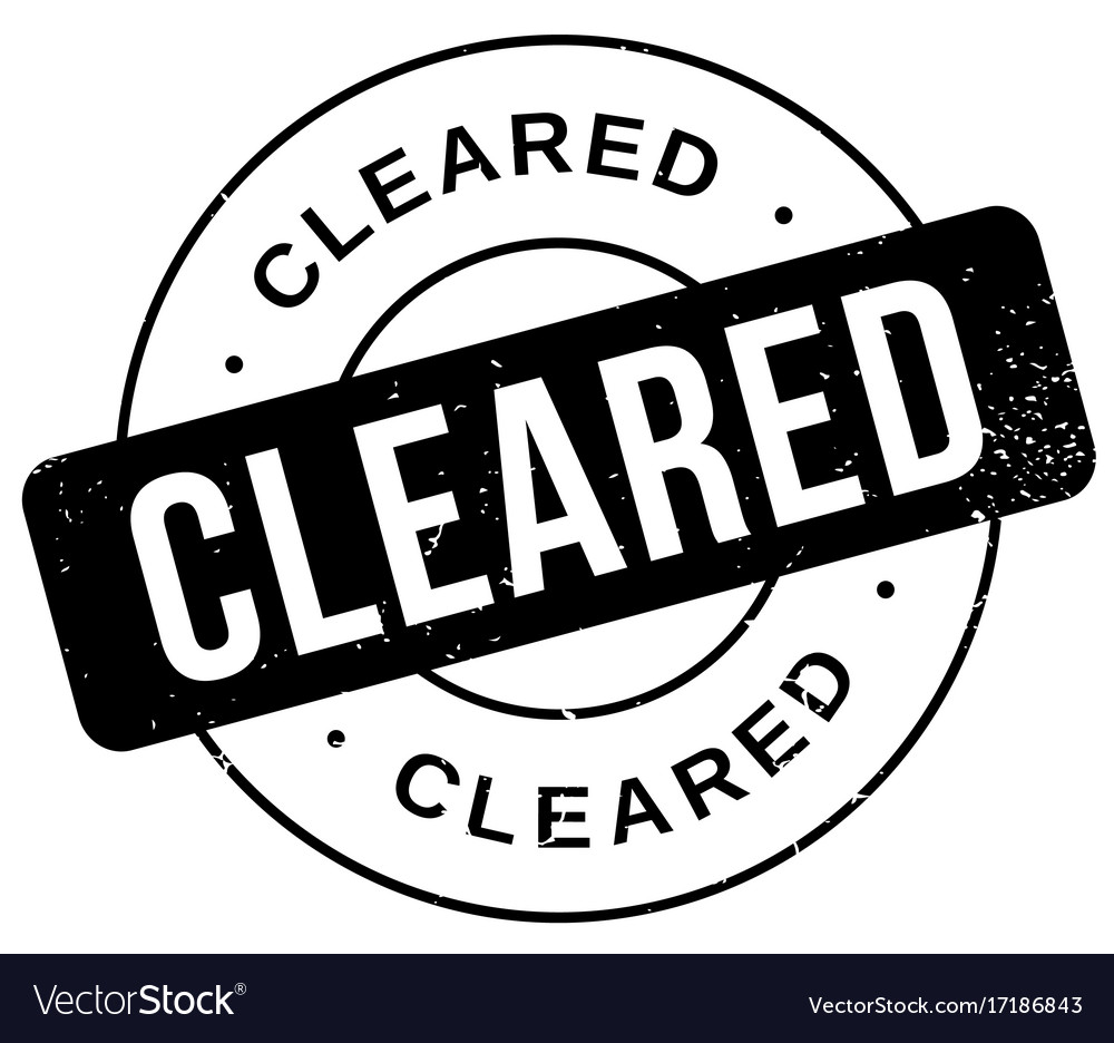 Cleared rubber stamp Royalty Free Vector Image