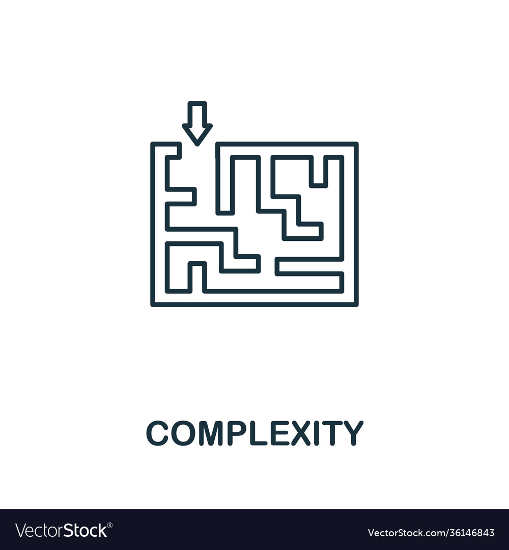 Complexity icon simple element from business vector image Complexity icon simple element from business