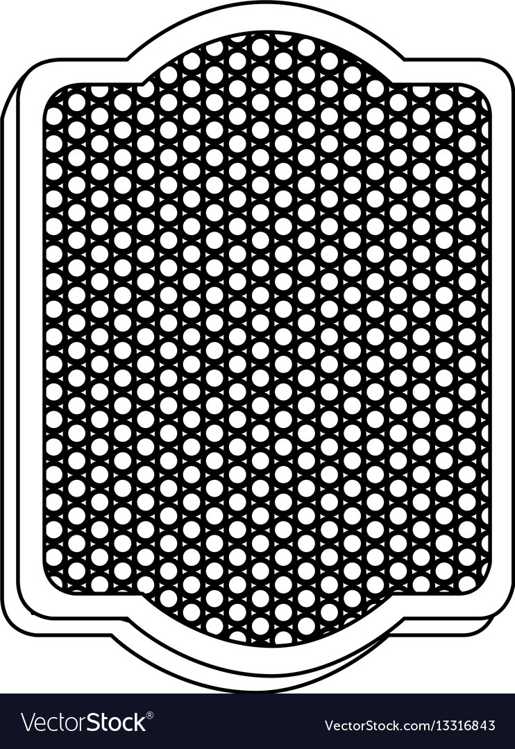 Emblem plaque in blank icon