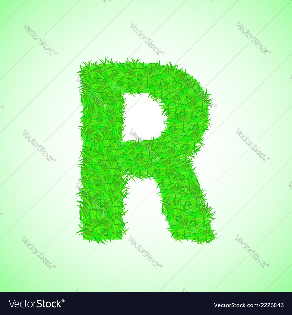 Grass letter r