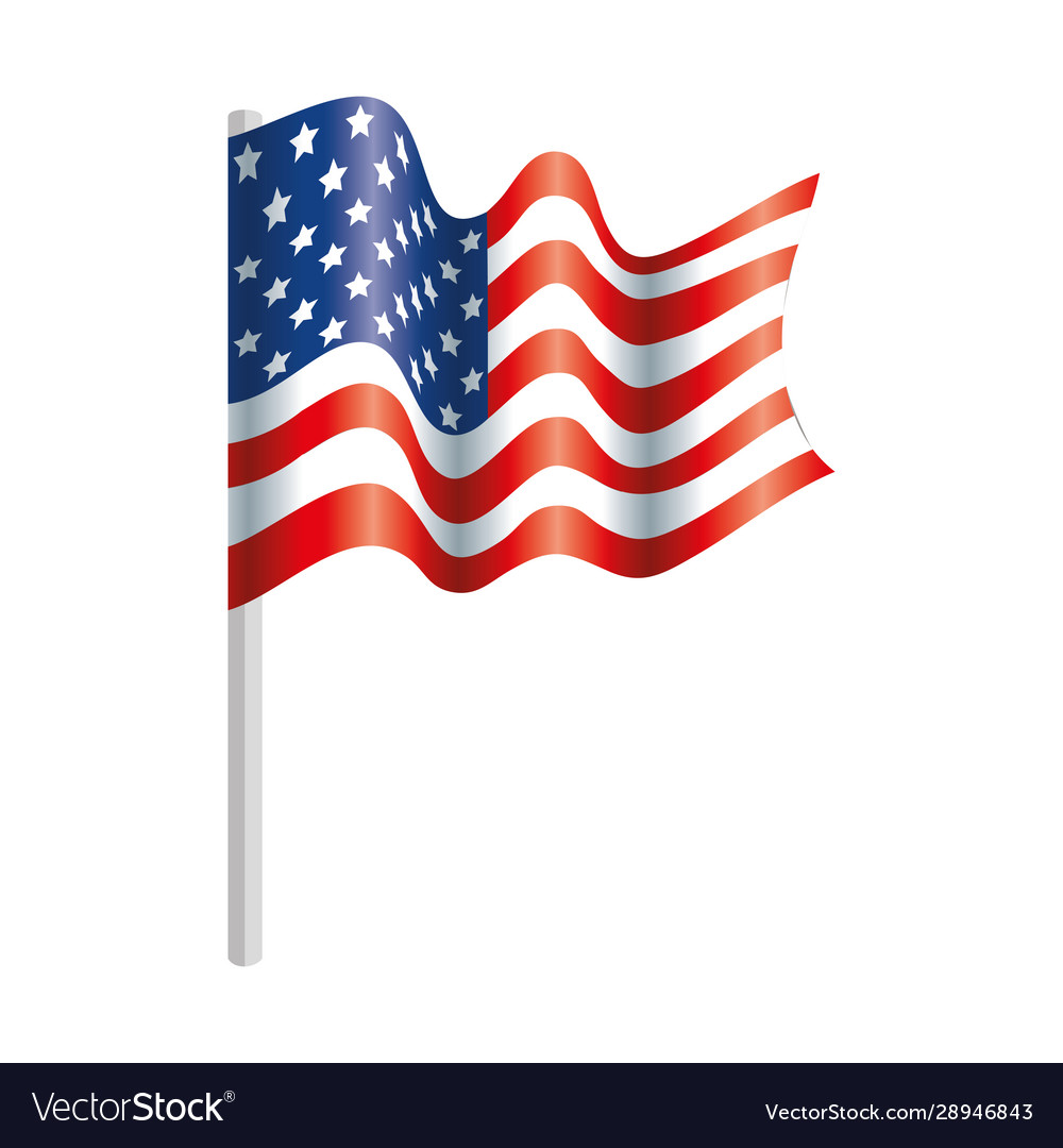 Isolated usa flag design