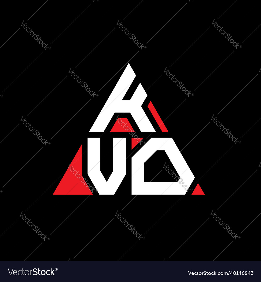 Kvo triangle letter logo design