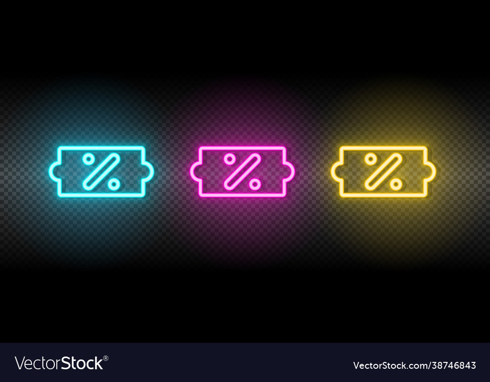 Label price sale neon icon