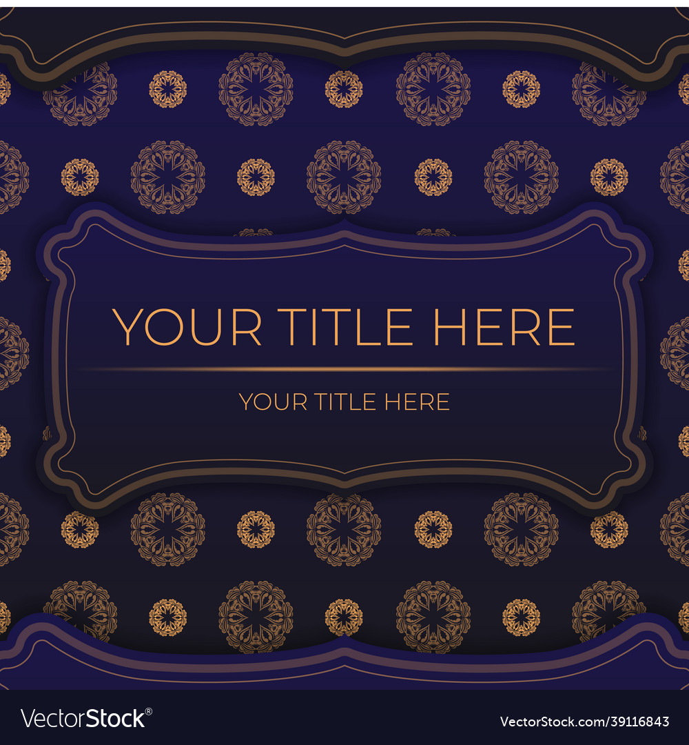 Luxurious template for print design postcard