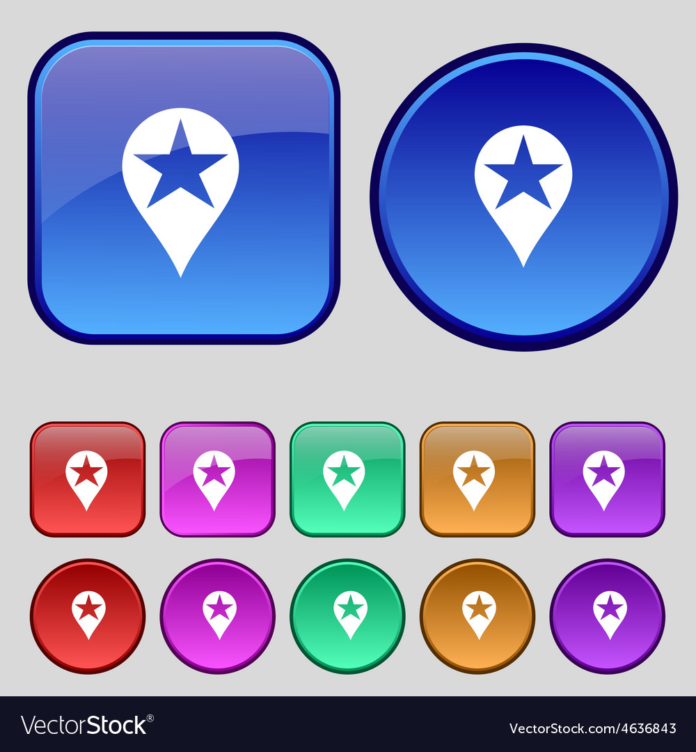 Map pointer award gps location icon sign a set