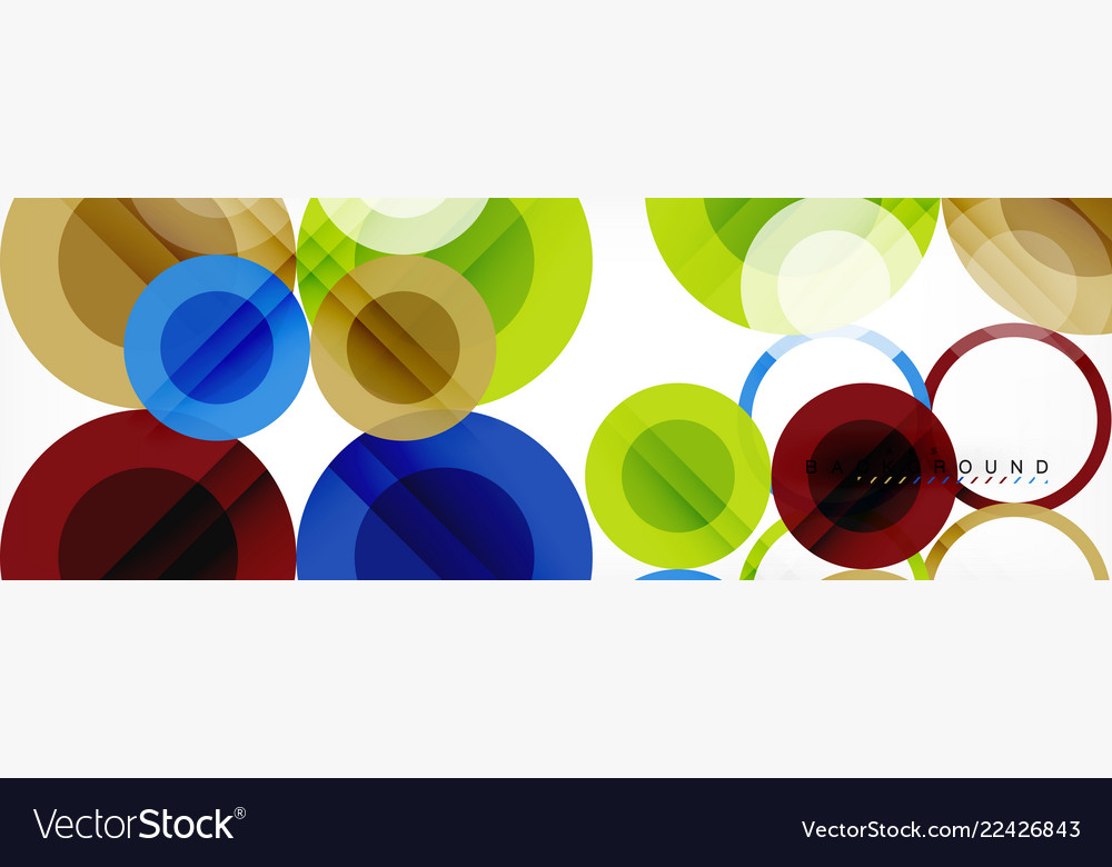 Overlapping circles design background vector image Overlapping circles design background
