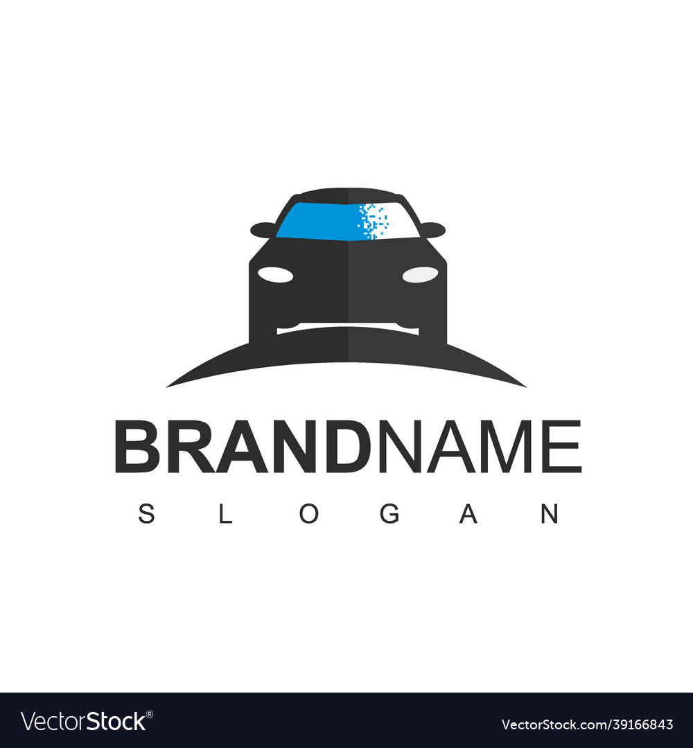 Pixel car logo techno automotive symbol Vector Image Pixel car logo techno automotive symbol