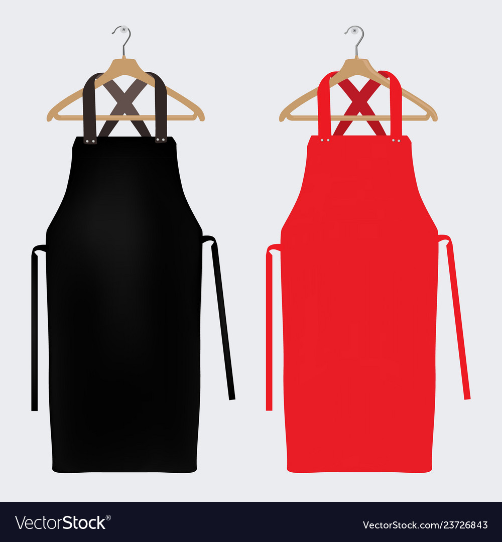 Download Red And Black Aprons Apron Mockup Clean Apron Vector Image