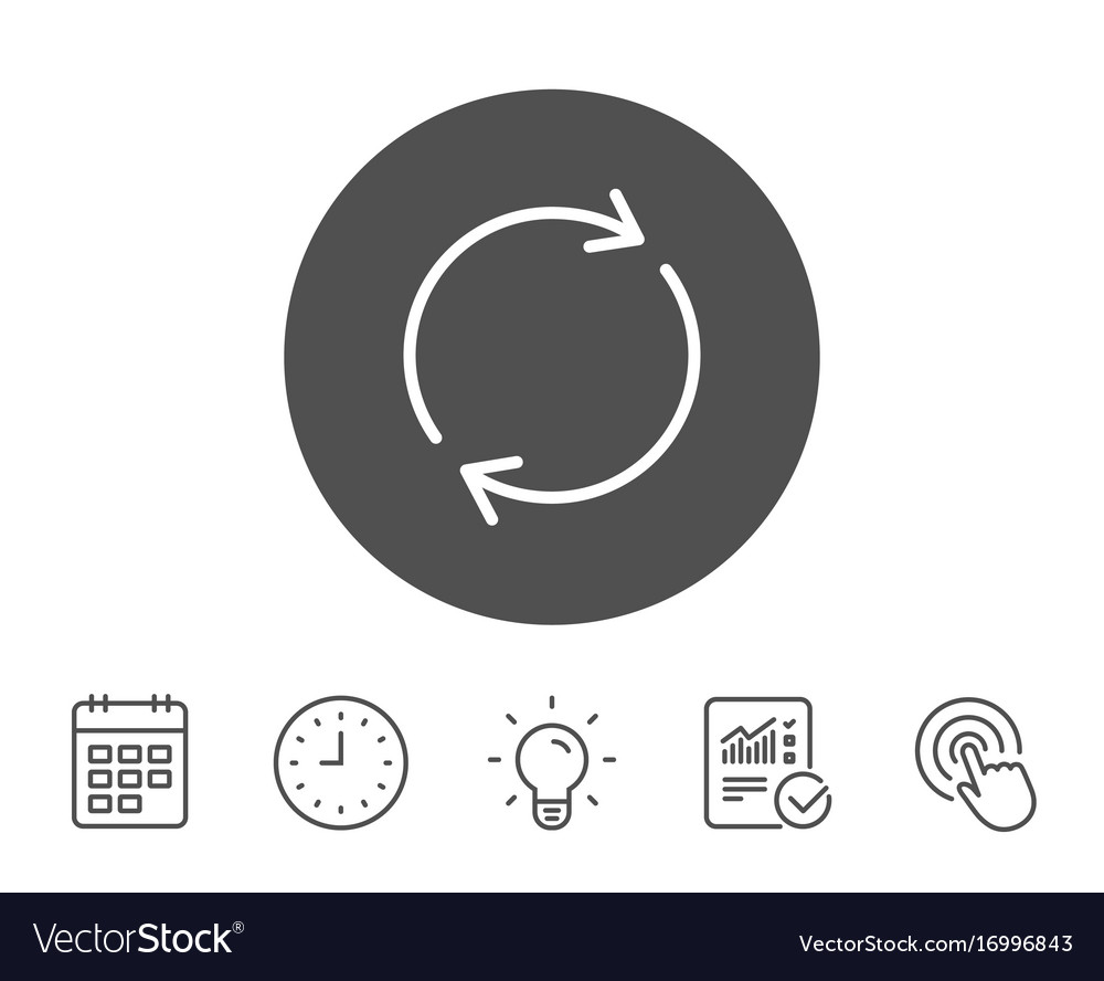 Refresh line icon rotation arrow sign