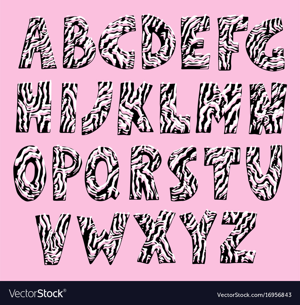 Retro Zebra Print Font