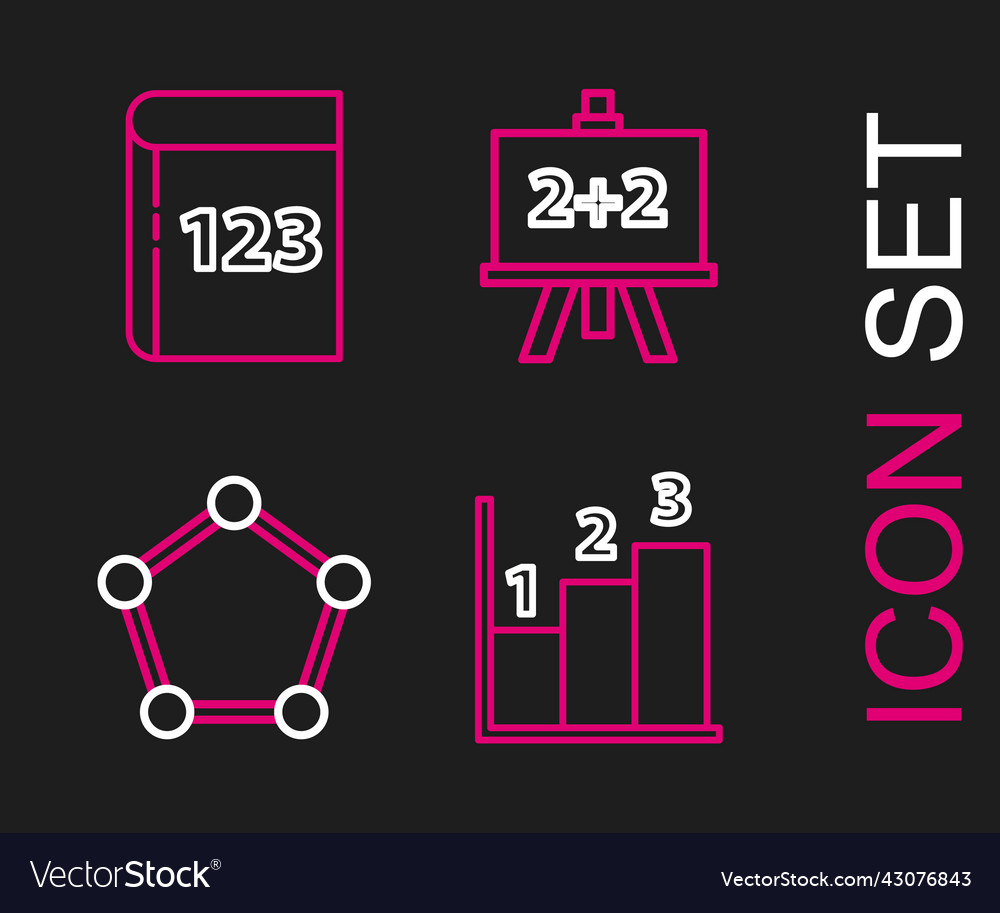 Set line graph schedule chart diagram vector image Set line graph schedule chart diagram