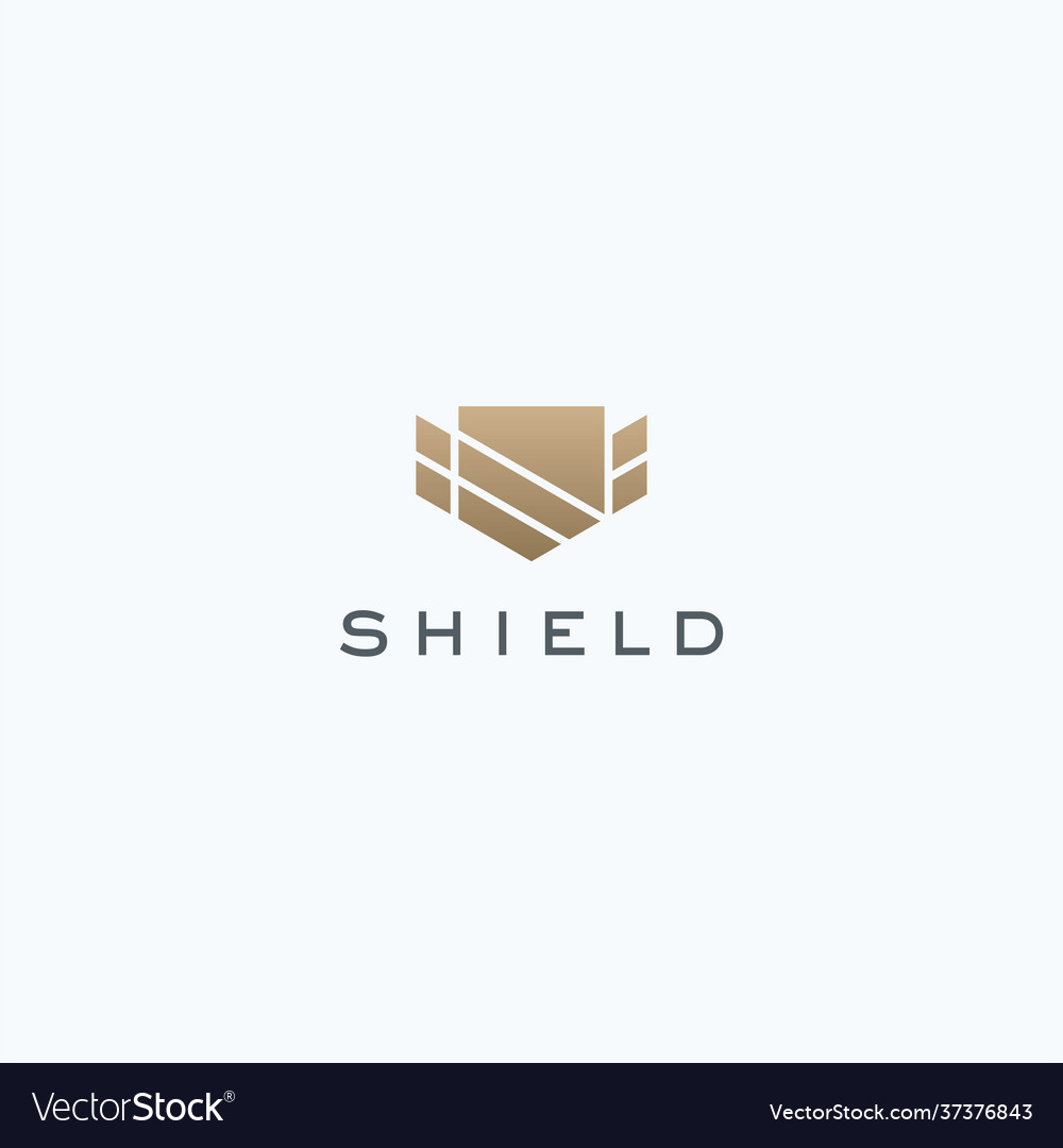 Shield wings logo design template