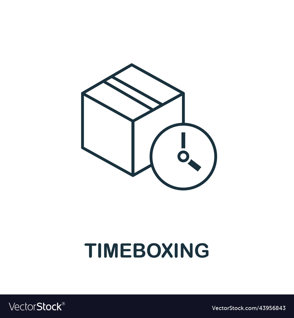 Timeboxing icon simple element from agile method