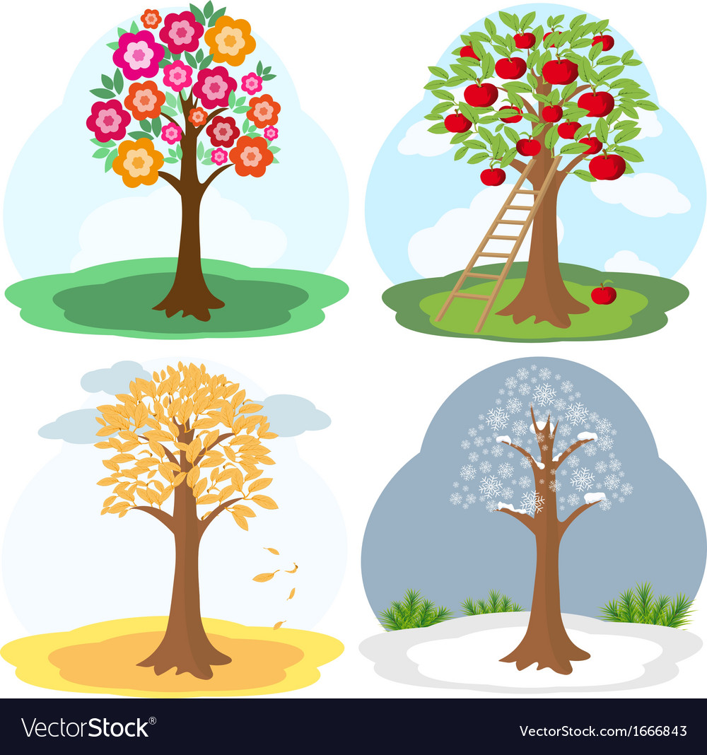 Four Seasons Tree Clip Art