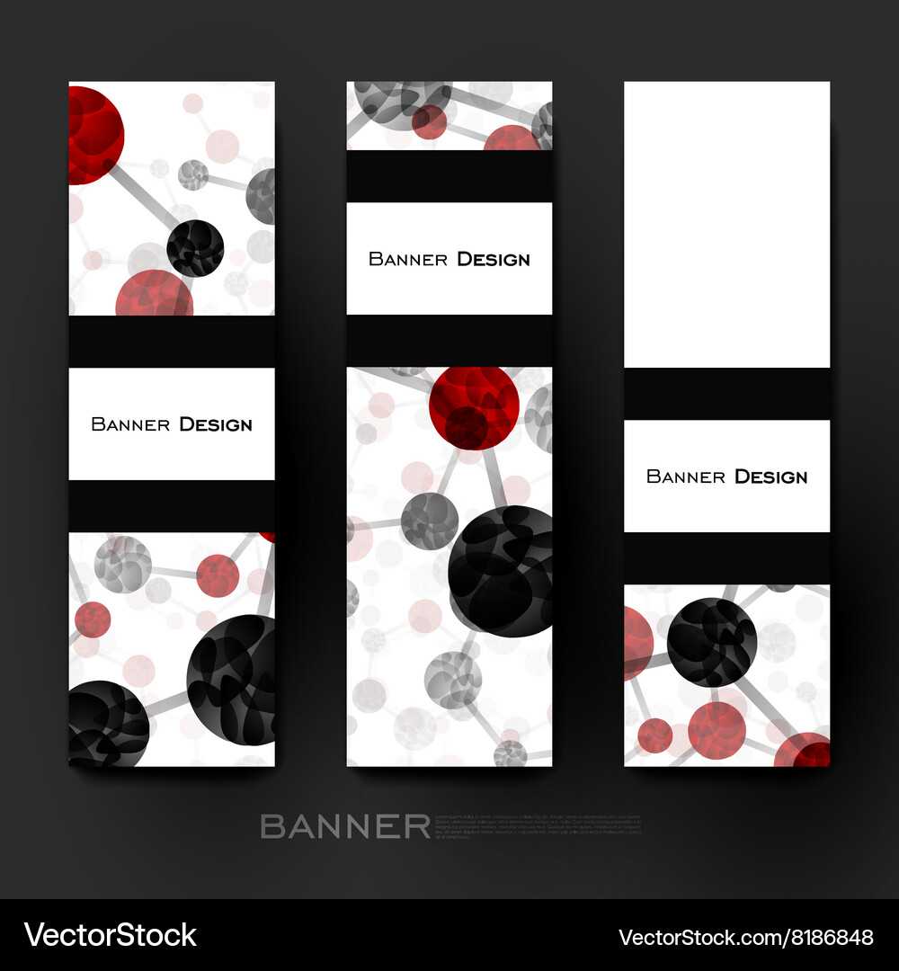 Beautiful Banner Template With Dna Molecule Vector Image