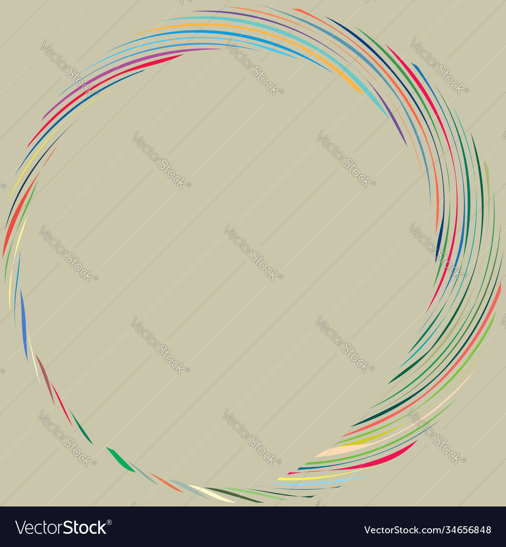 Circular spiral swirl twirl design element