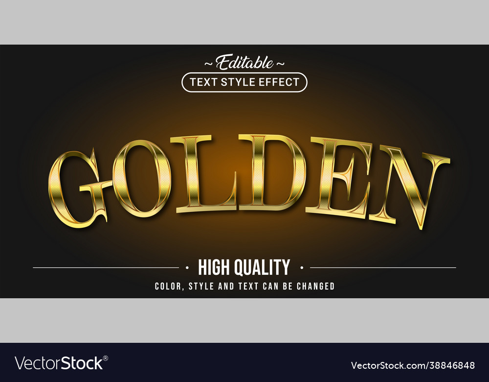 Editierbarer Textstileffekt - gold