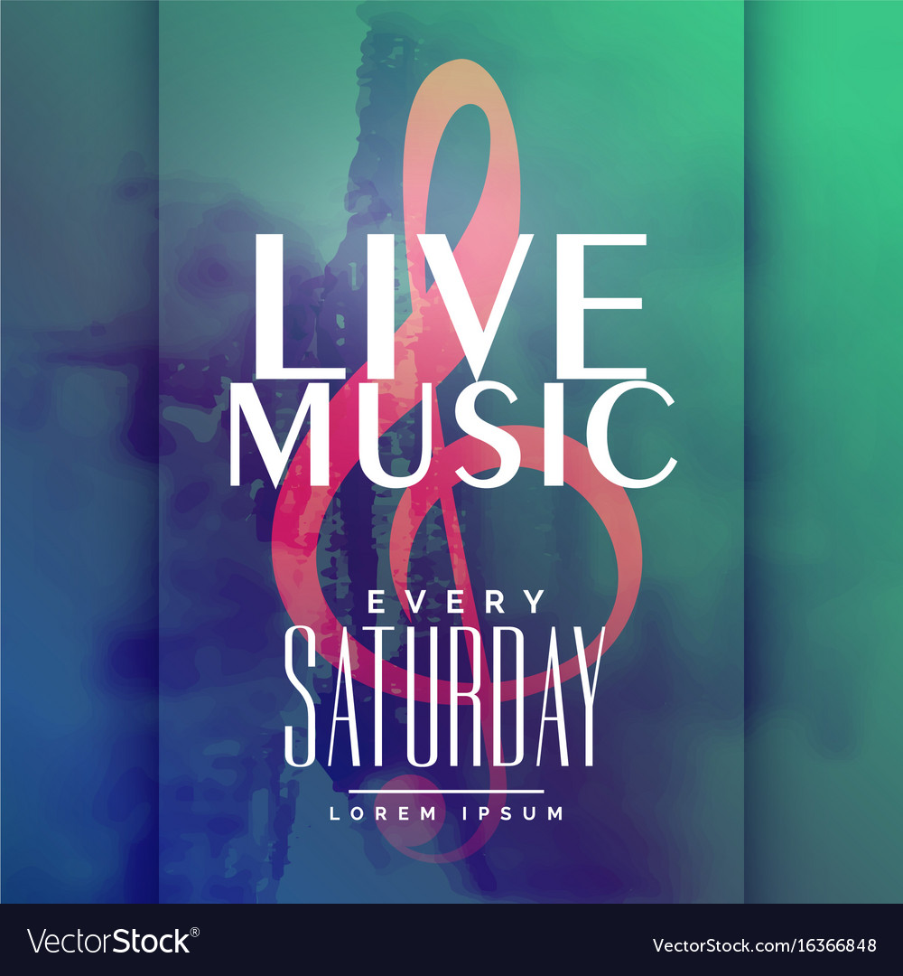 Live Music Event Poster Design Template Royalty Free Vector