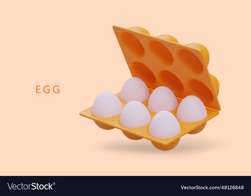 Realistic eggs in package half dozen