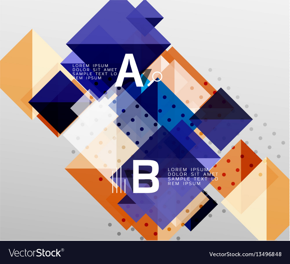 Repetition of overlapping color squares vector image Repetition of overlapping color squares
