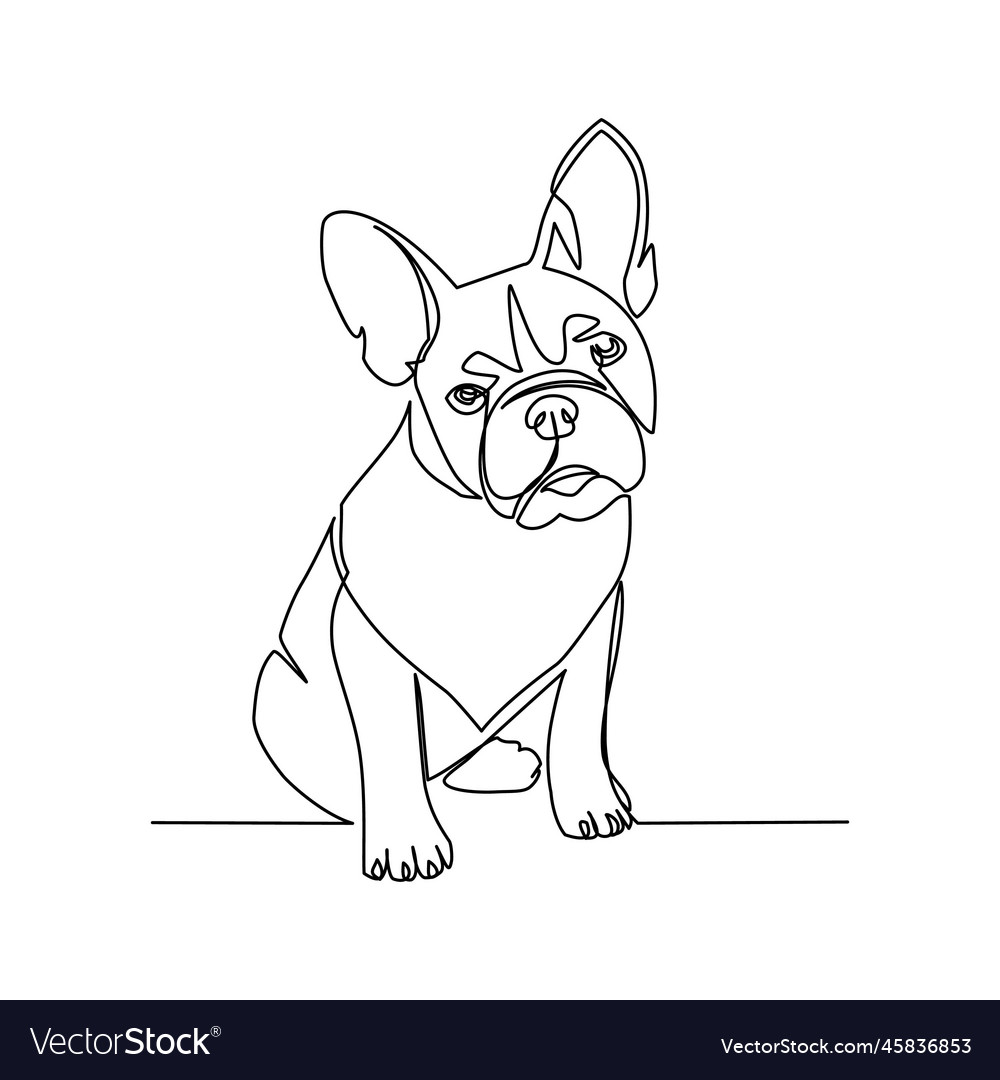 A dog drawn in line art sty Royalty Free Vector Image