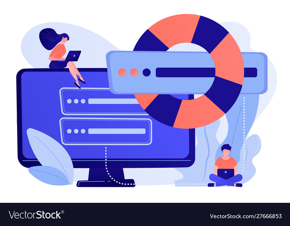 Backup server concept vector image Backup server concept