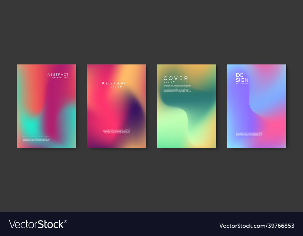 Blurred backgrounds set with modern abstract