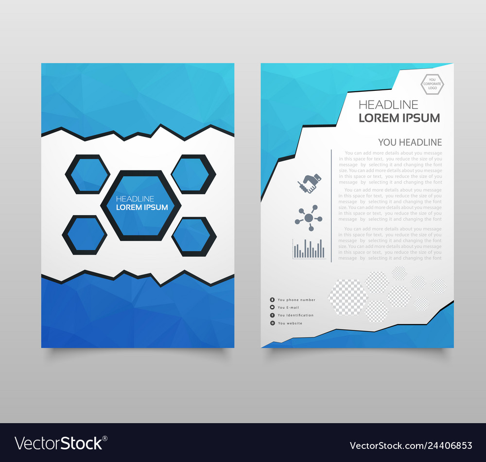 Business brochure or magazine cover design