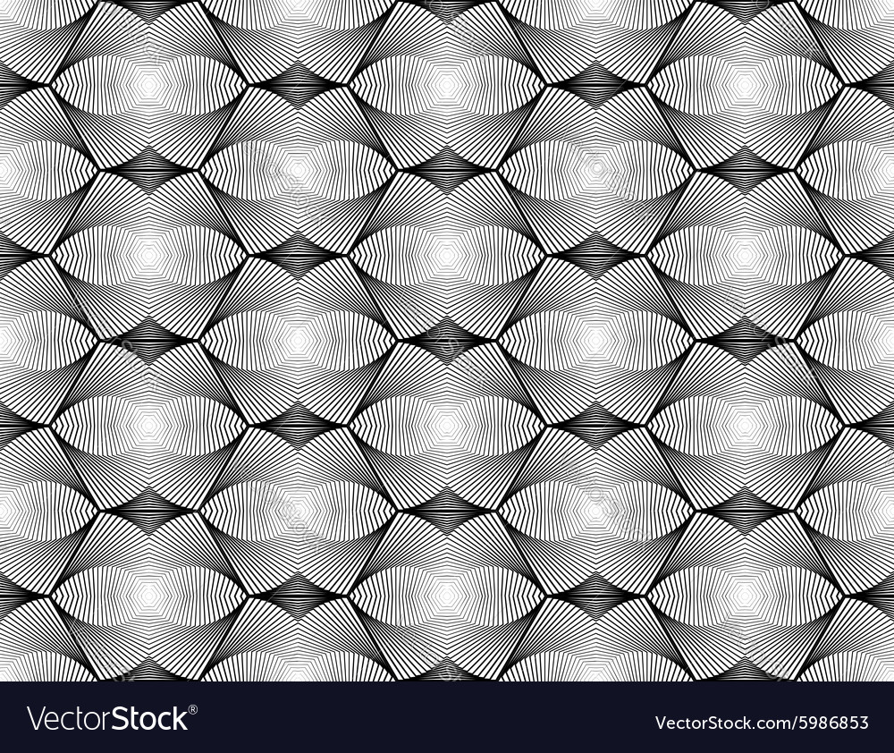 Design seamless monochrome hexagon pattern