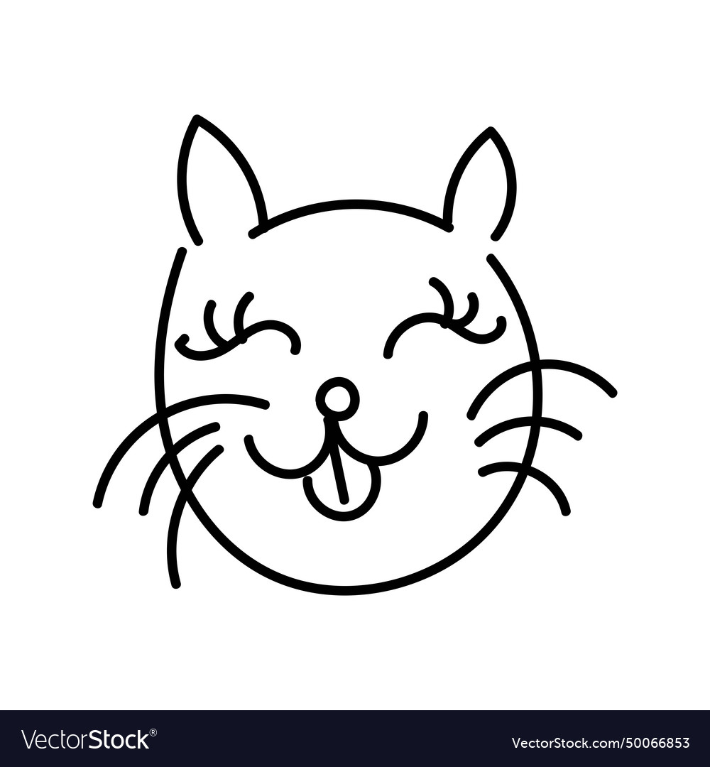 Funny cat face for prin Royalty Free Vector Image