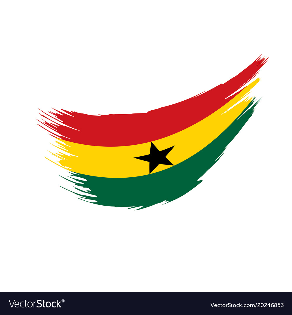 Ghana flag Royalty Free Vector Image VectorStock