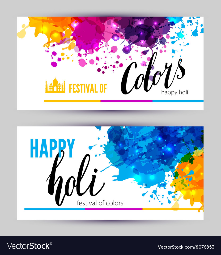 Holi Celebration Banner Set