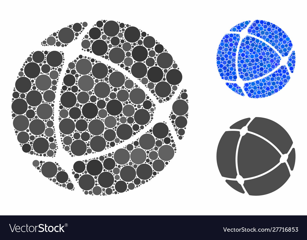 Internet sphere mosaic icon circles