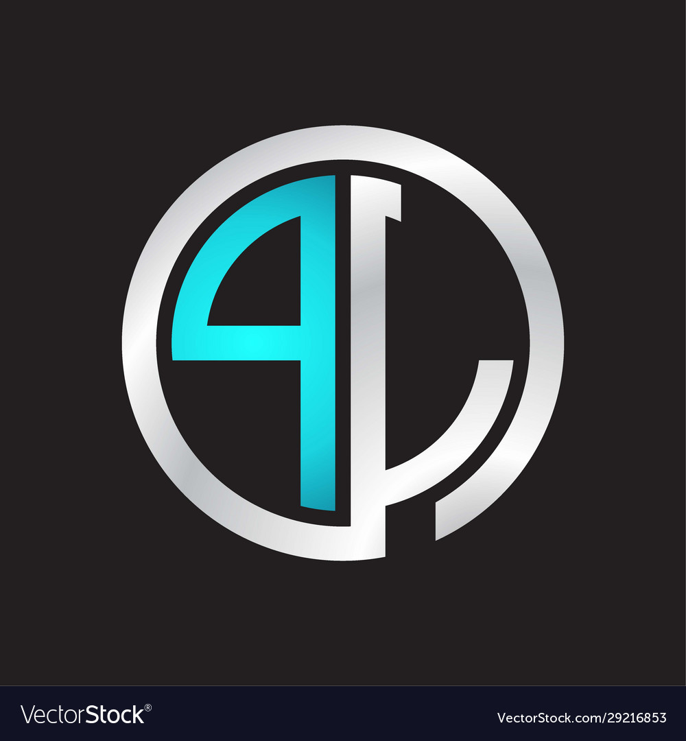 Pl initial logo linked circle monogram