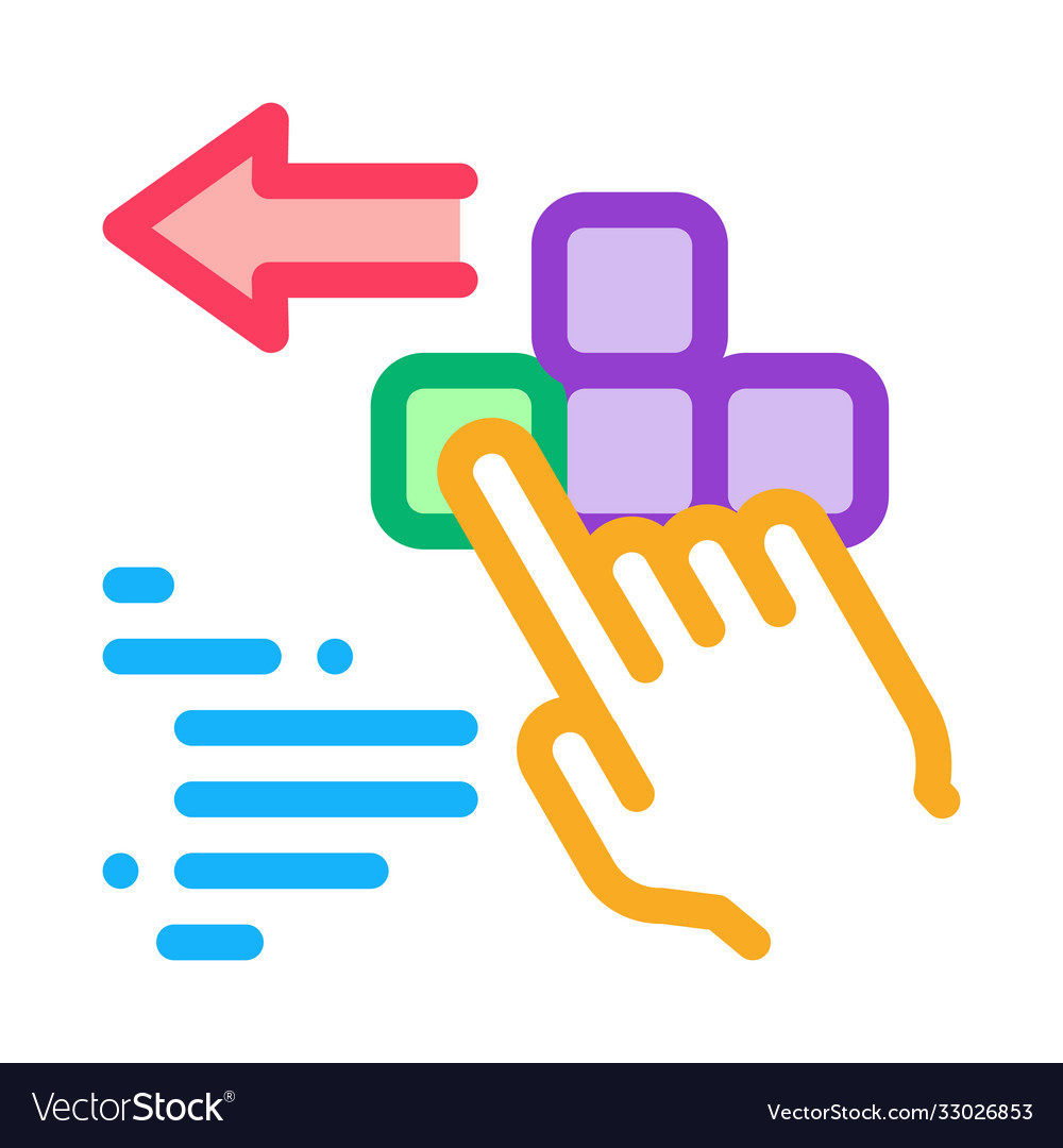 Push game controller button icon outline