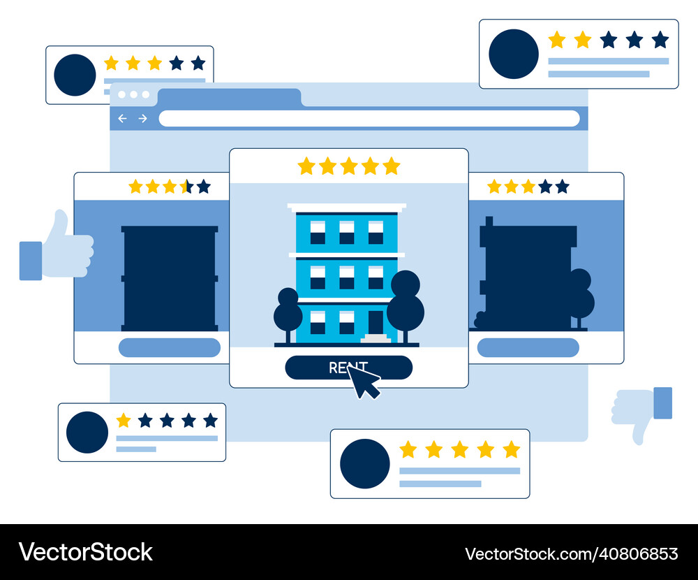 Ratings flat or some Royalty Free Vector Image