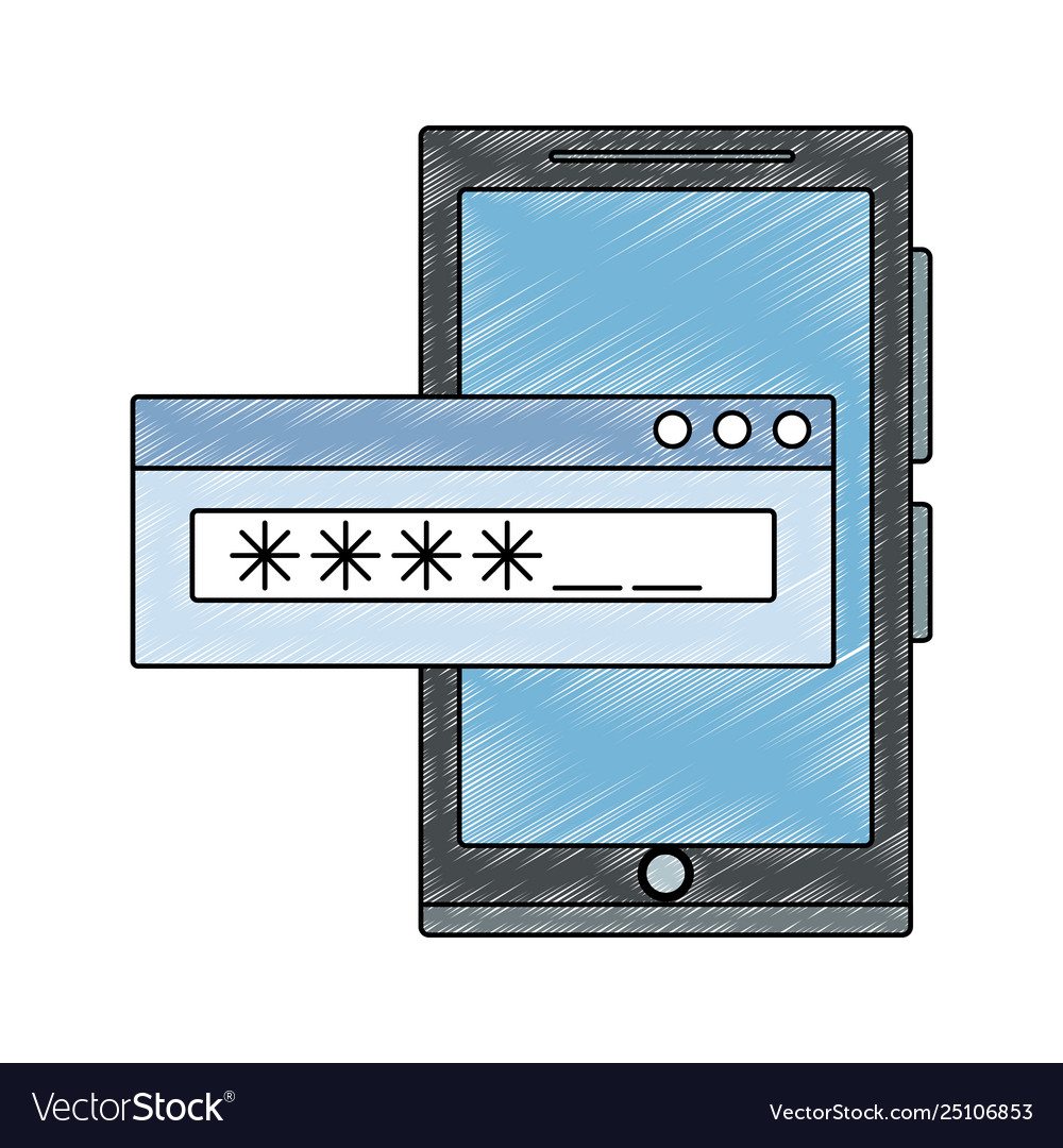 Smartphone with password scribble