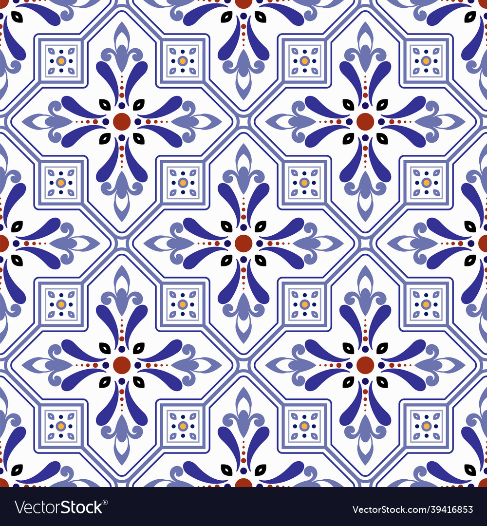 Tile pattern seamless vector image Tile pattern seamless