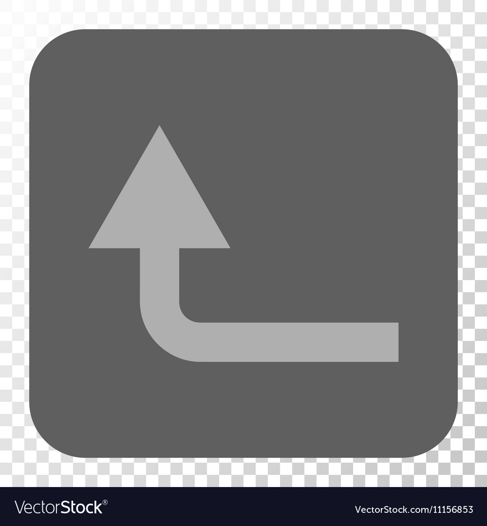 Turn forward rounded square button