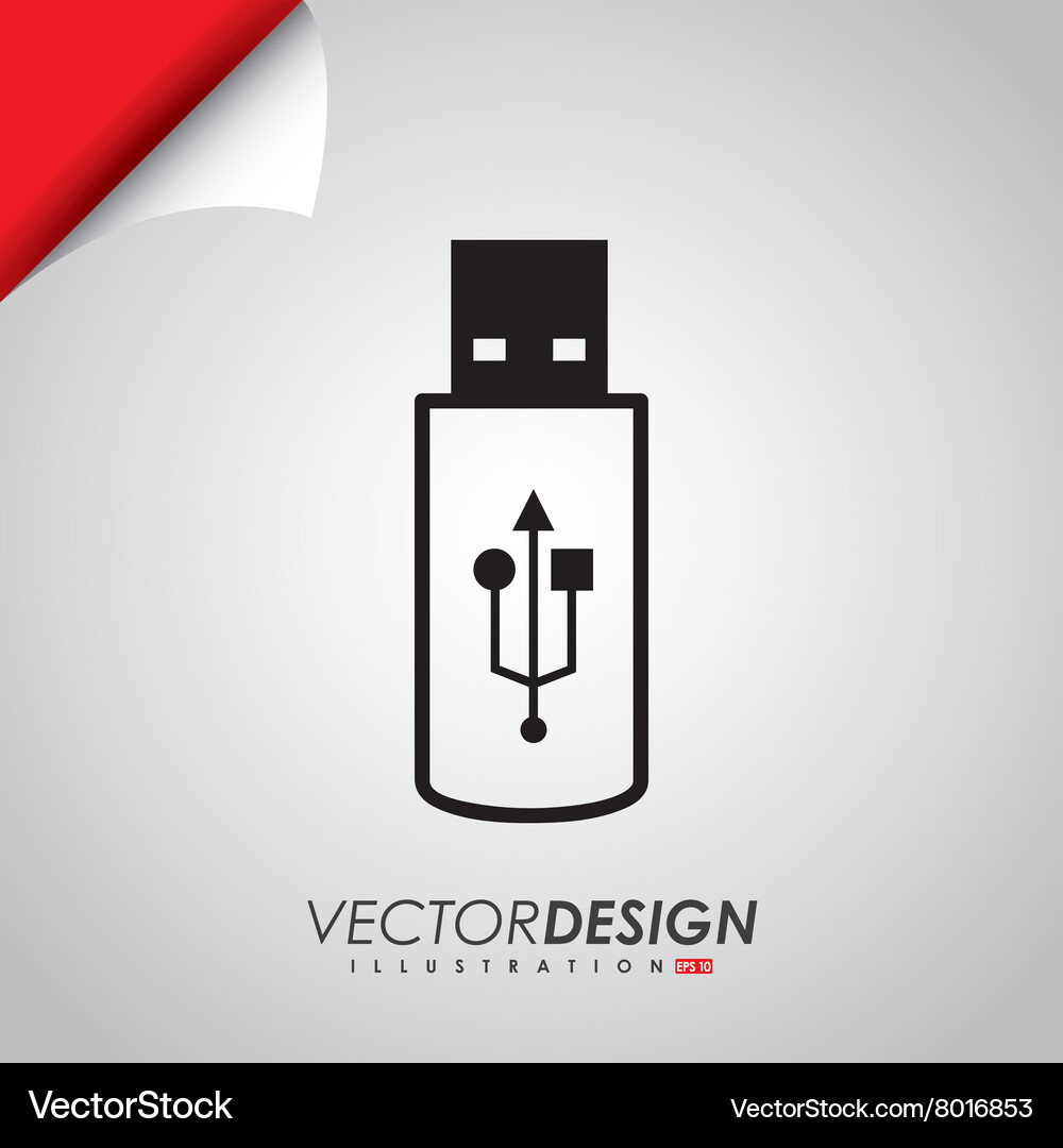 Usb plug design Royalty Free Vector Image - VectorStock