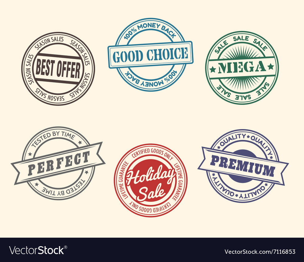 Vintage Stamp Set Royalty Free Vector Image - VectorStock