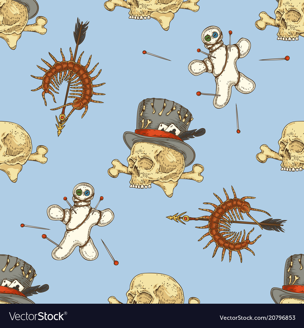 Voodoo seamless pattern