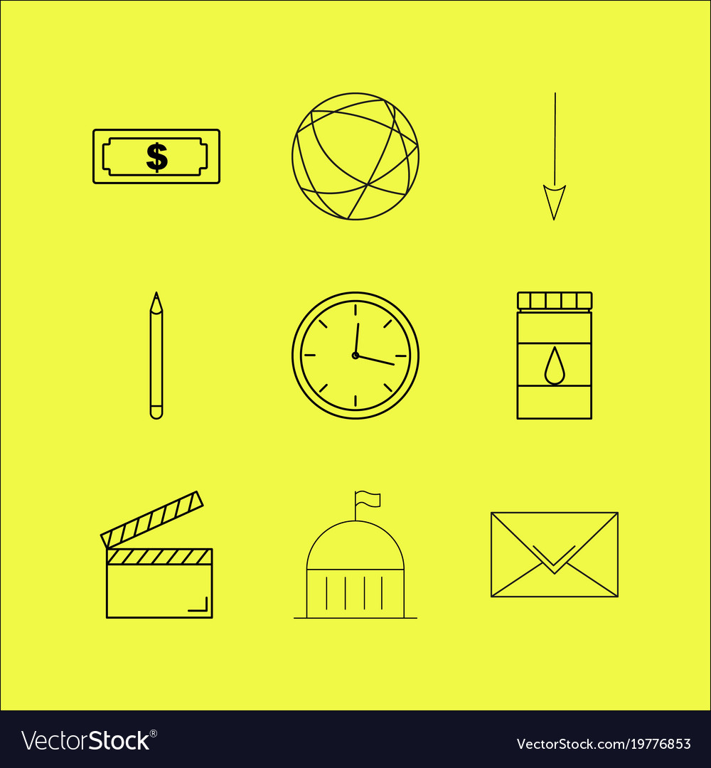 Web linear icon set simple outline icons