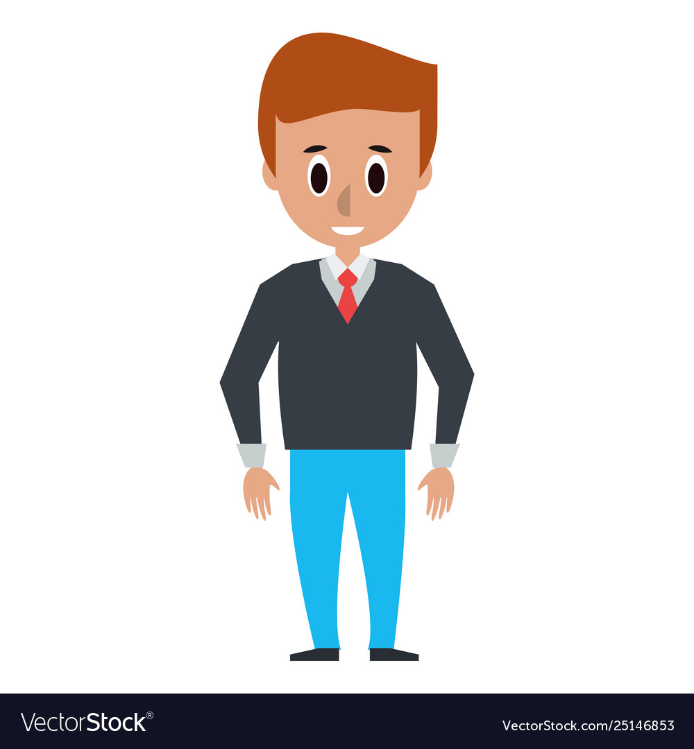 Young businessman cartoon Royalty Free Vector Image