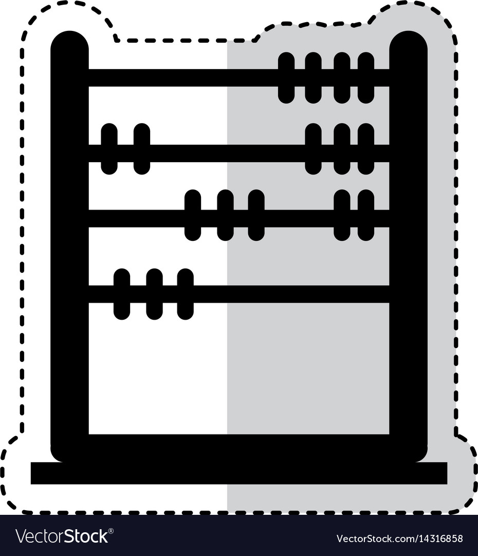 Abacus education isolated icon